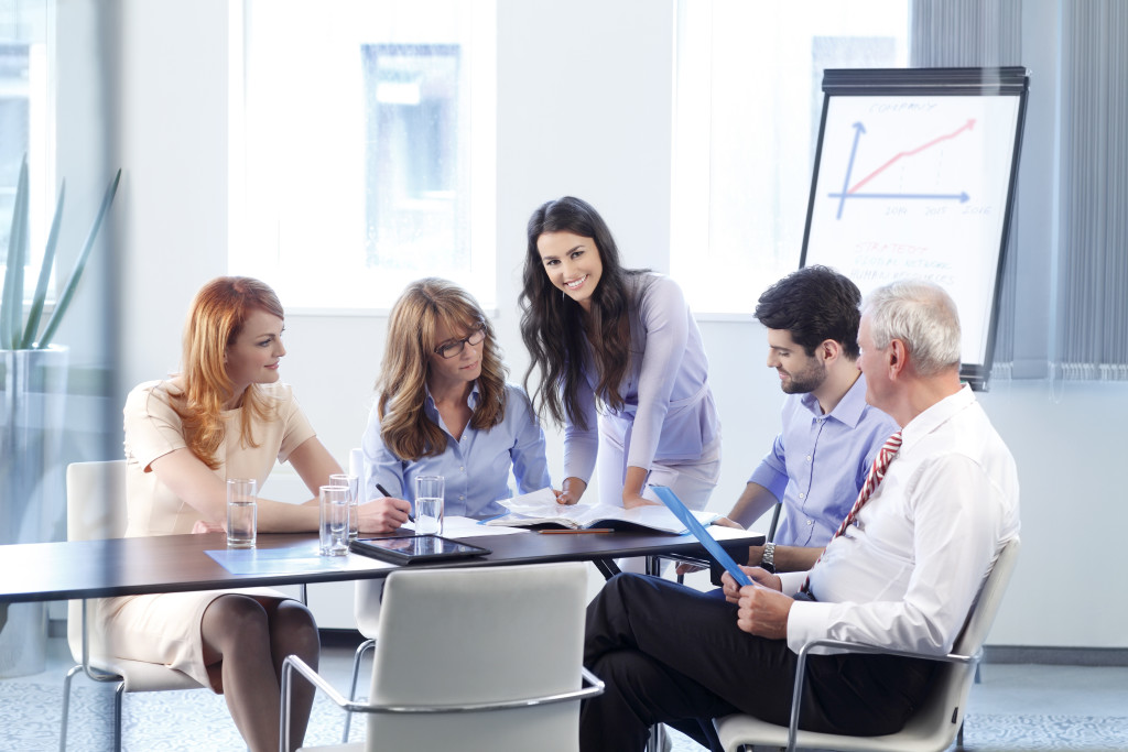 business people discussing in a meeting