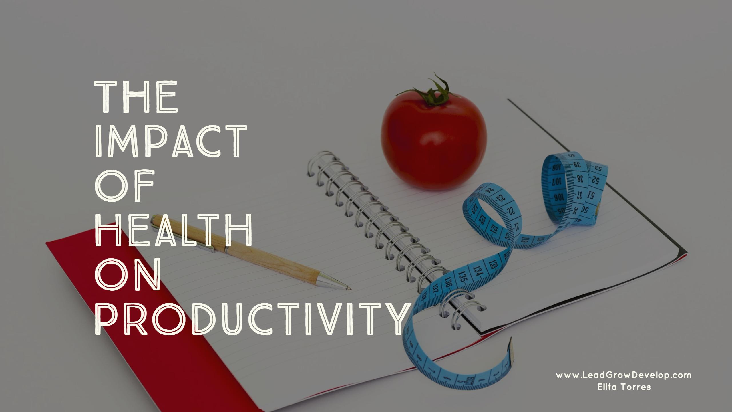 The Impact Of Health On Productivity Infographic Lead Grow Develop