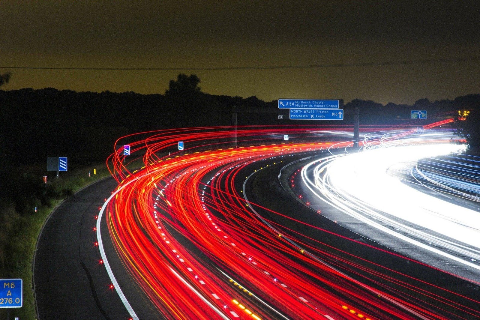 Traffic-Highway-Lights-Night-Speed-Road