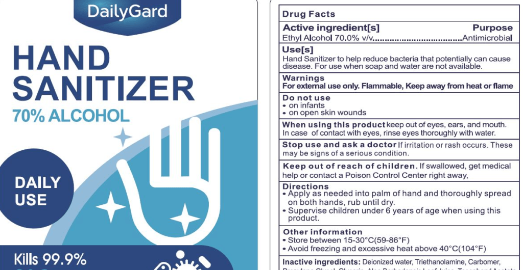 hand sanitizer lables