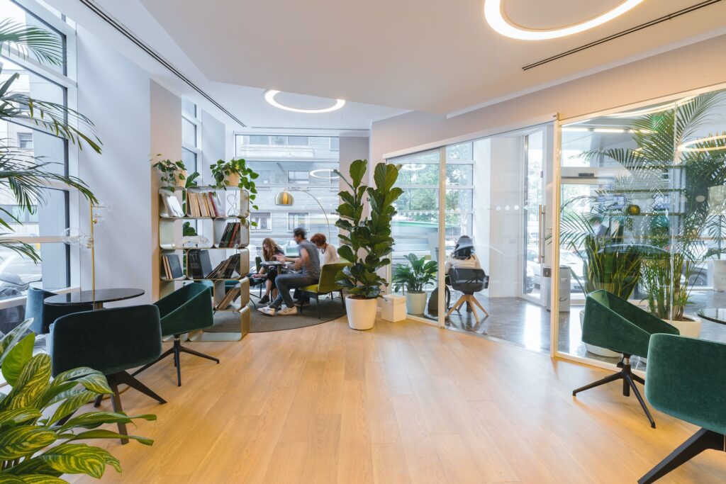office building modern- work from home