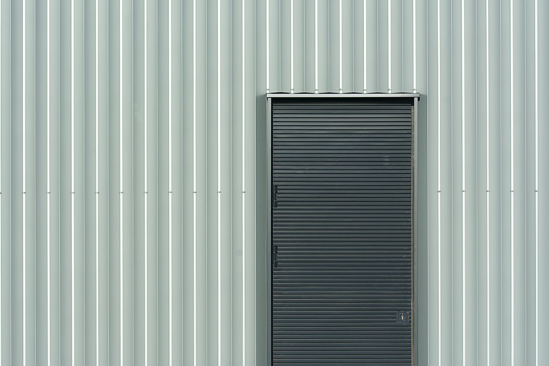 metal door in a wall