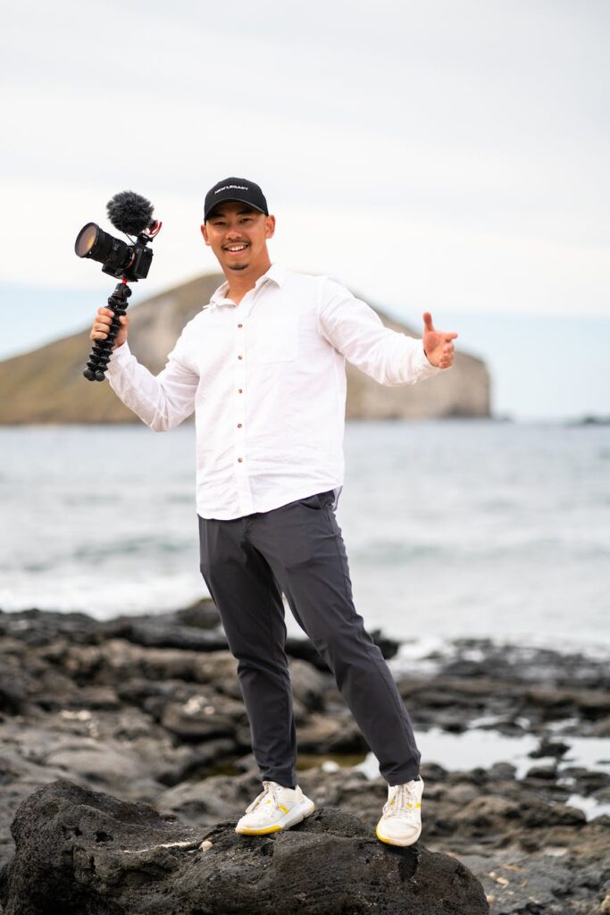 smiling content photographer
