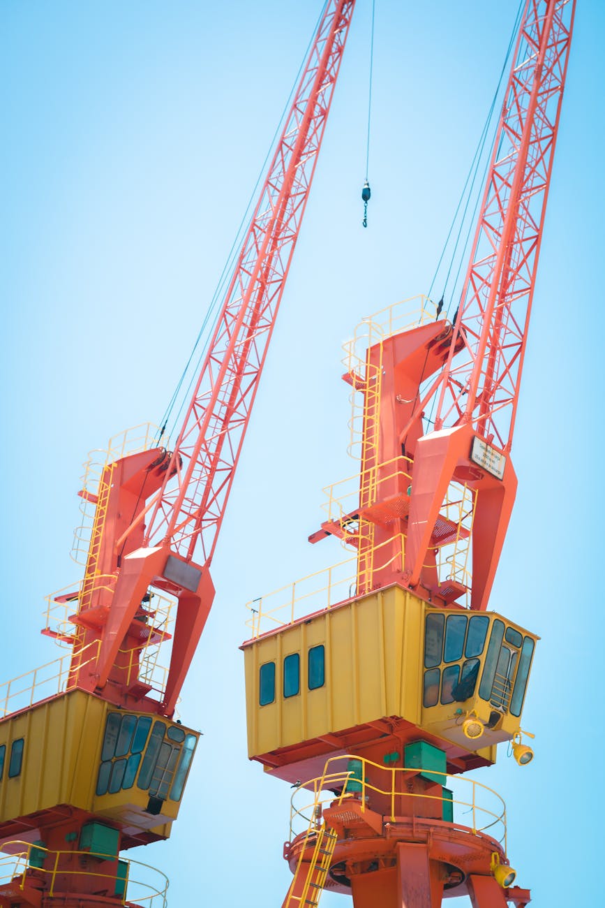 orange cranes