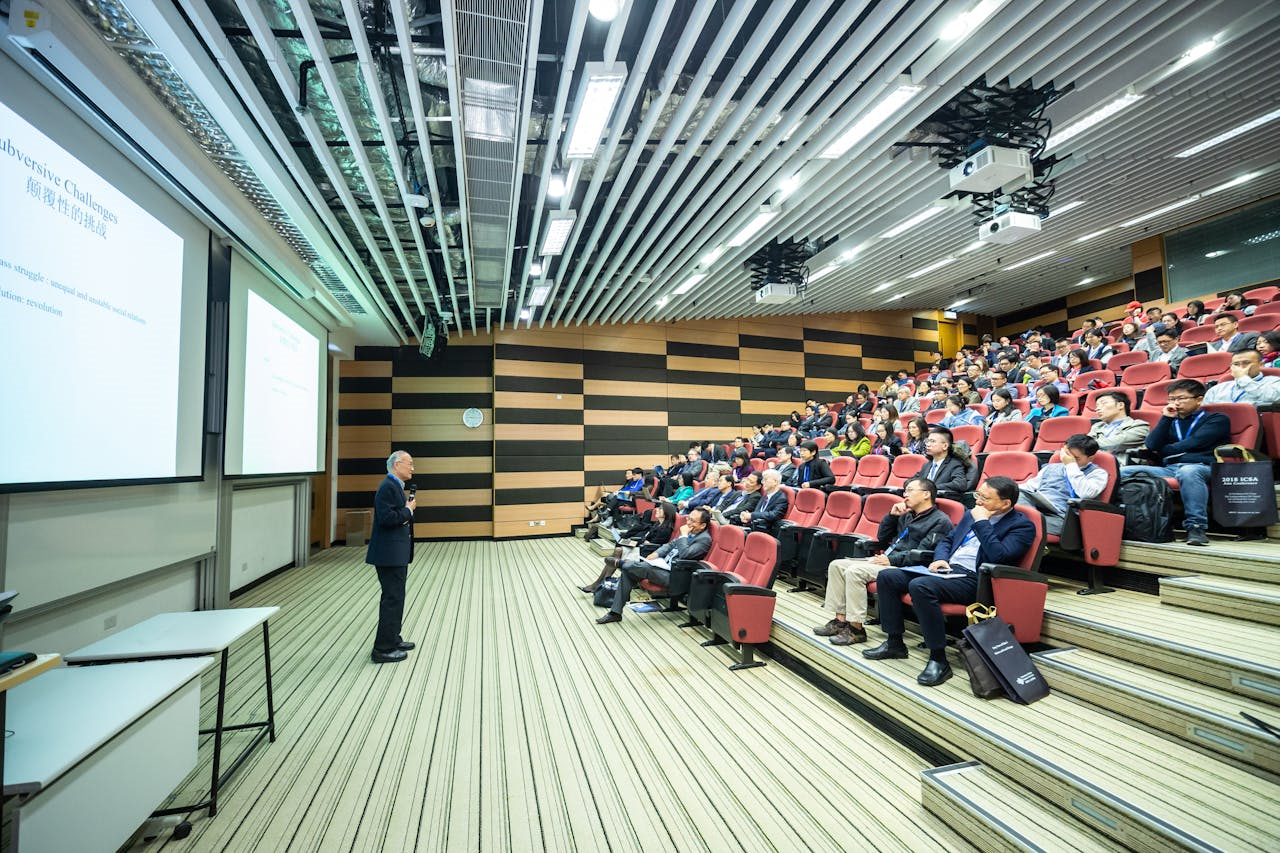 man in auditorium