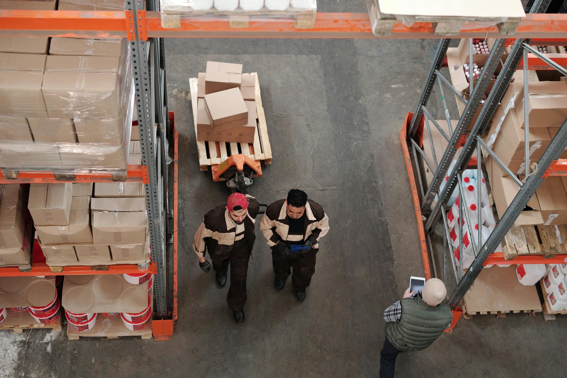 men working in a warehouse