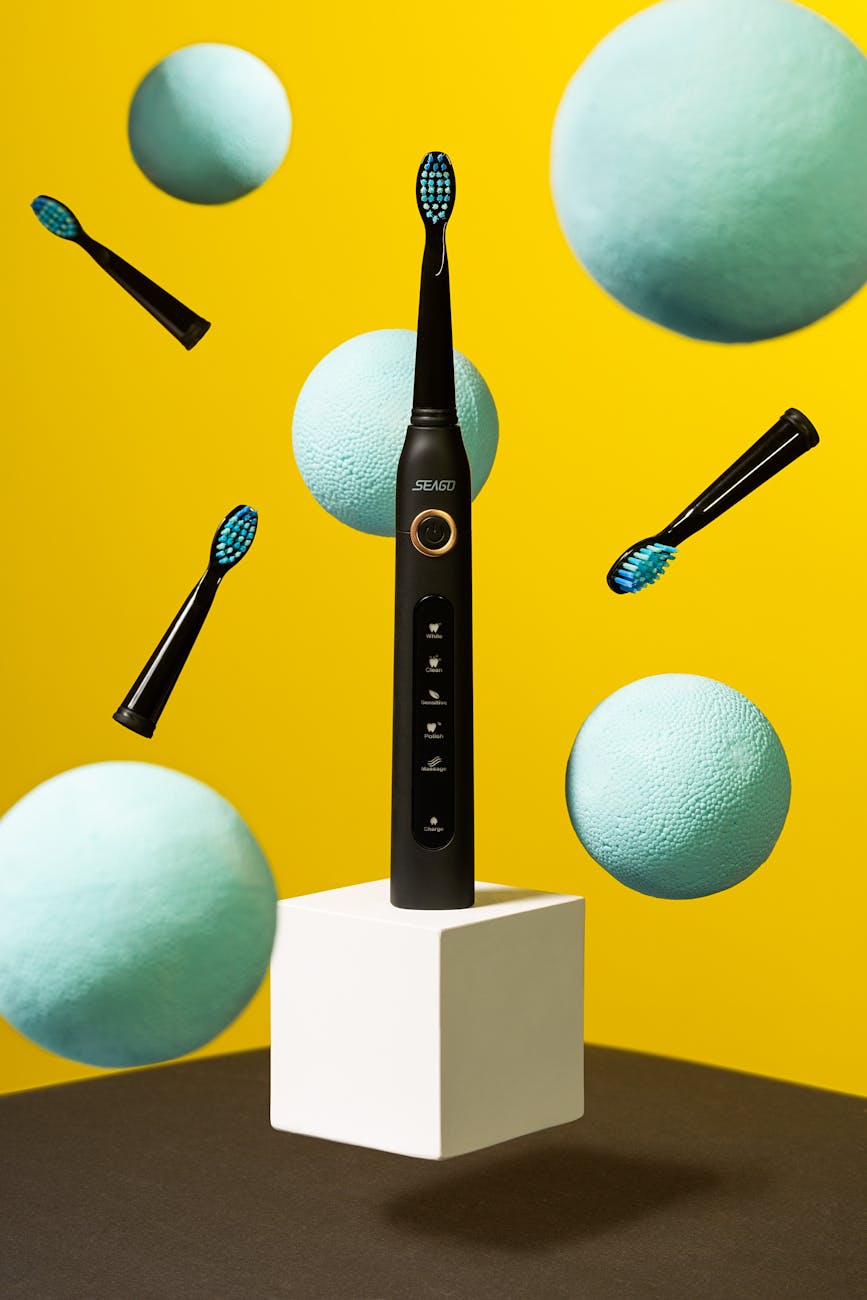 electronic tootbrush on a white block