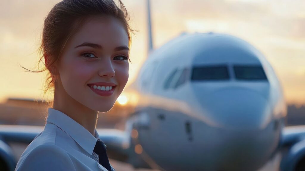 woman pilot near plane