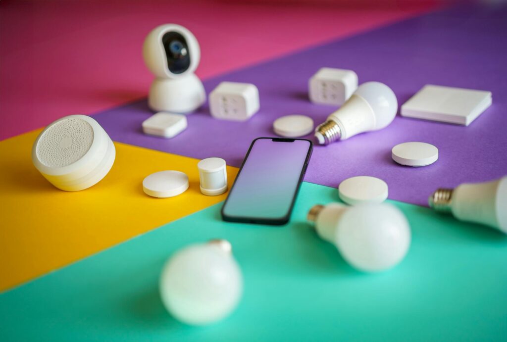 smart home devices smartphone screen mockup