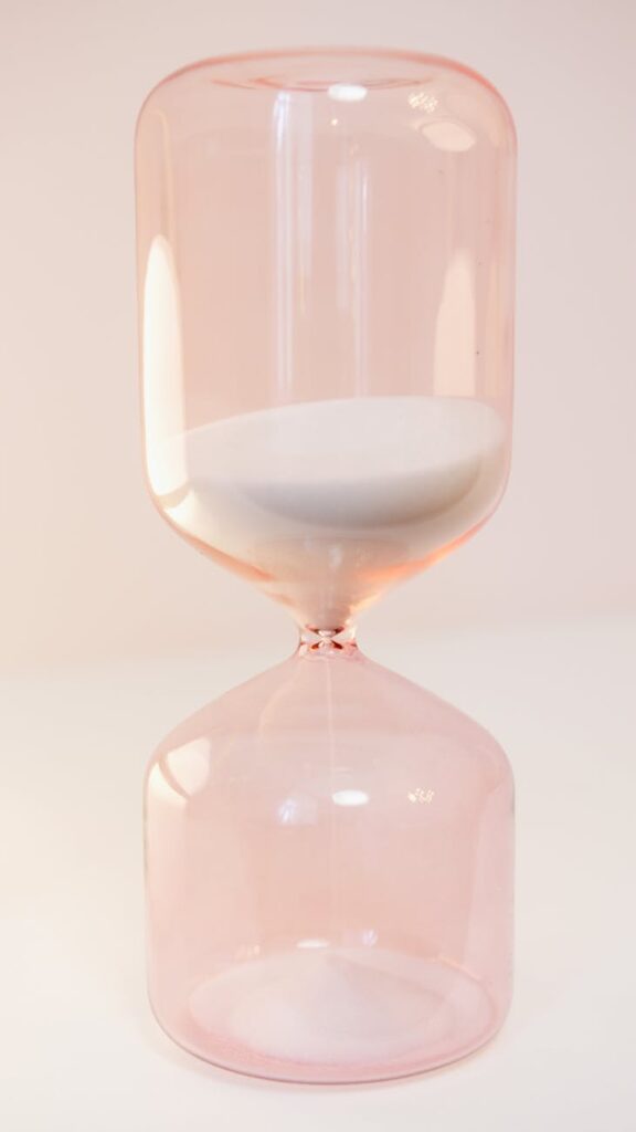 close up photo of a hourglass