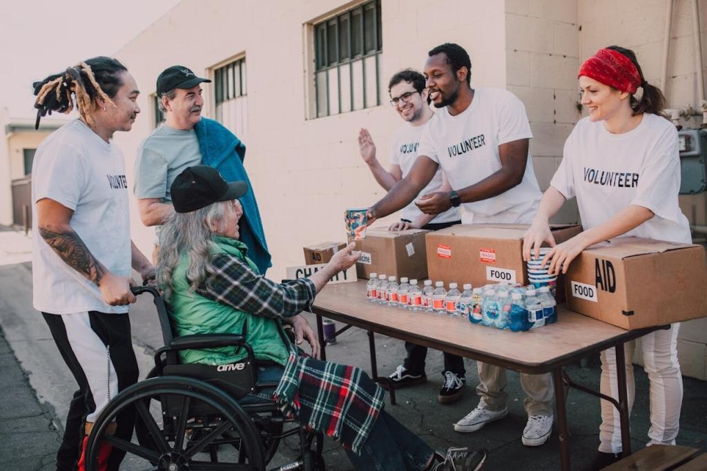 team volunteering