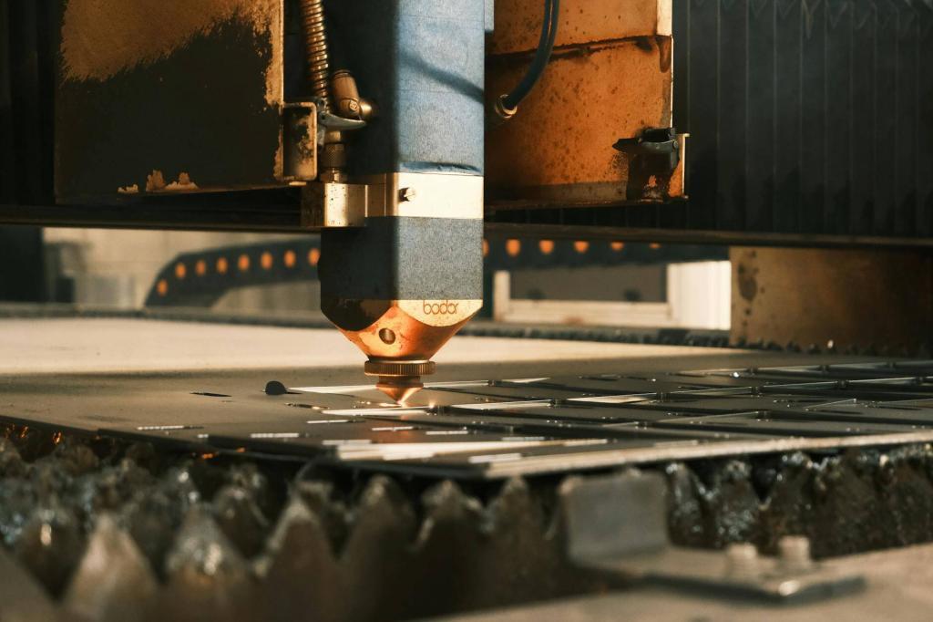 modern laser cutter in industrial environment