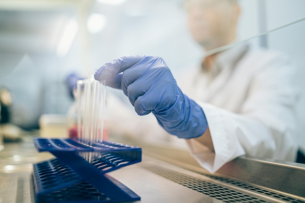 lab technician with lab coat