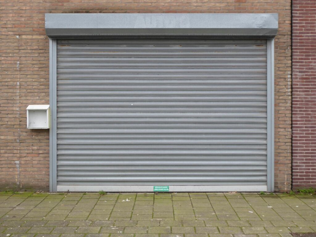 closed roller shutter door