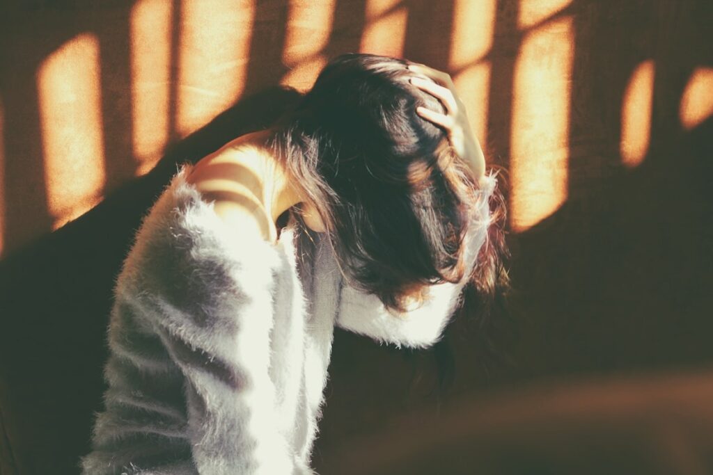 image - Lead Grow Develop - Business, Technology, Personal Development woman stressed and upset