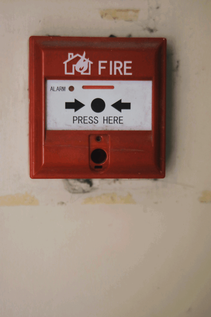 Fire detection system on wall