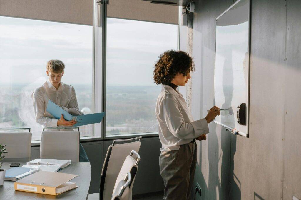 business team overseeing a meeting