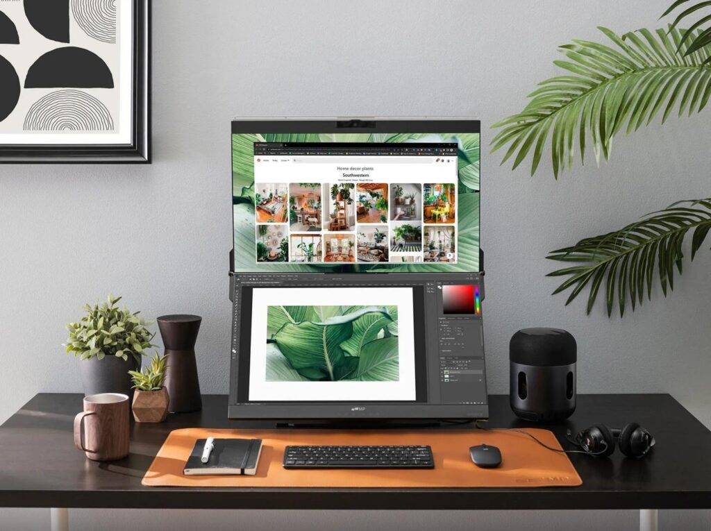 dual monitors and modern workspaces