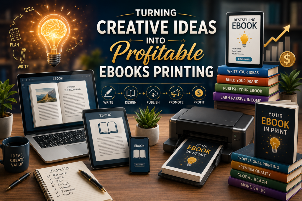 Turning Creative ideas into profitable ebooks printing