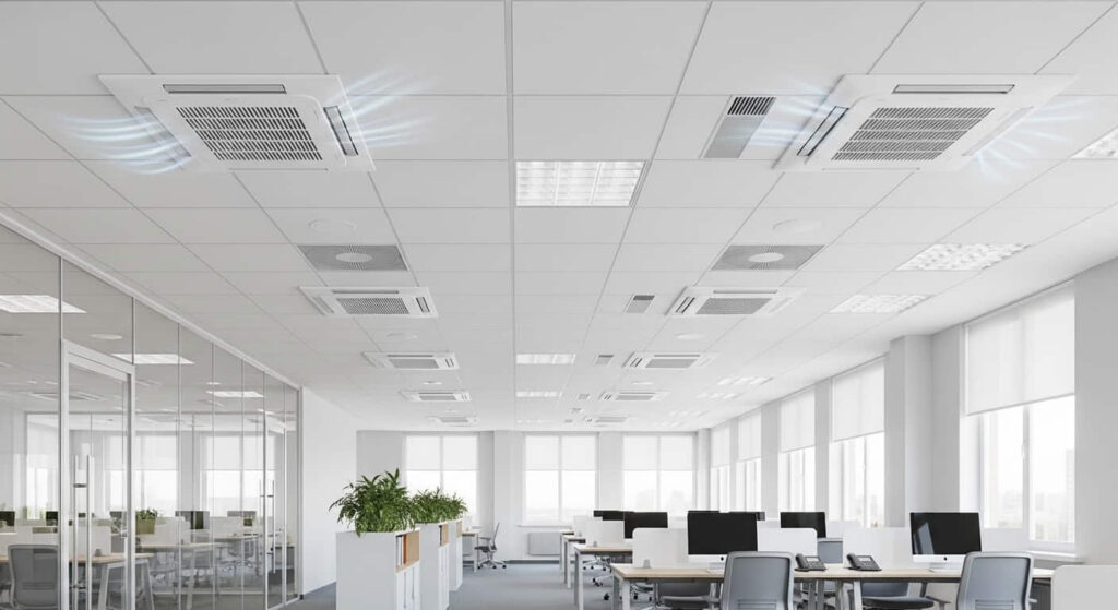 office building with VR air conditioning
