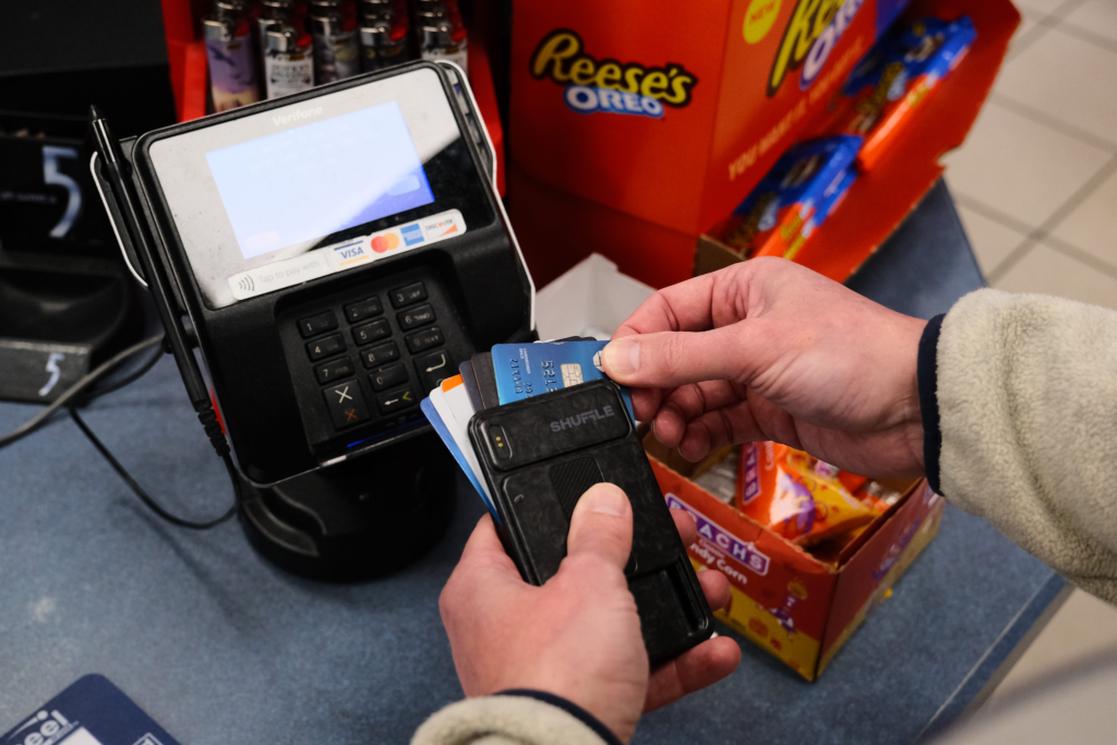 image - Lead Grow Develop - Business, Technology, Personal Development shuffle water at a POS terminal
