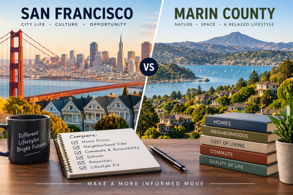 How to Compare San Francisco and Marin County, California Neighborhoods Before Buying