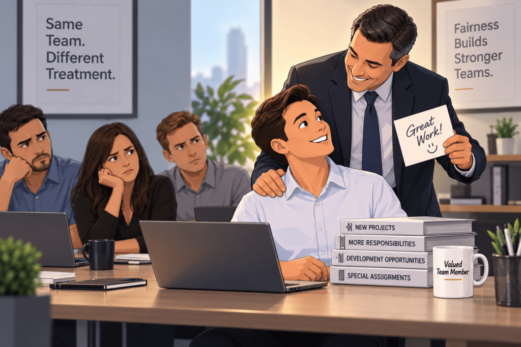 favoritism at work - employee being selected over another