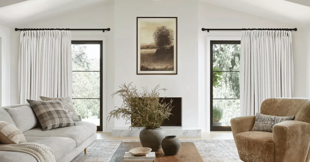custom curtains in a modern home