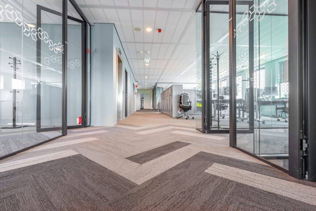 Modern flooring in an office