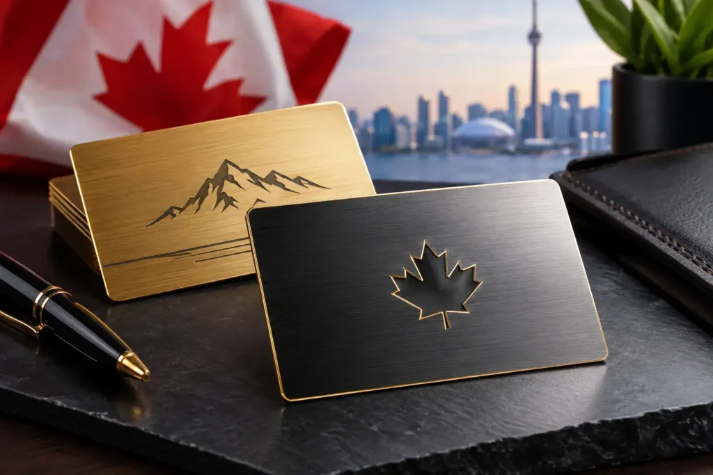 Canadian Elegance_ Luxury Metal Business Cards