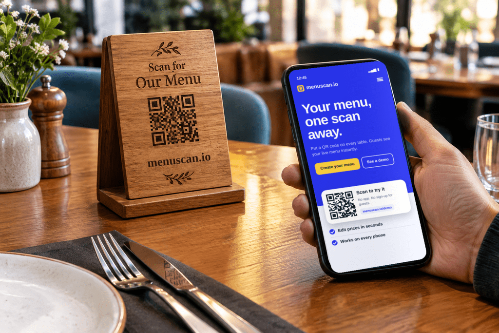 QR menu scan