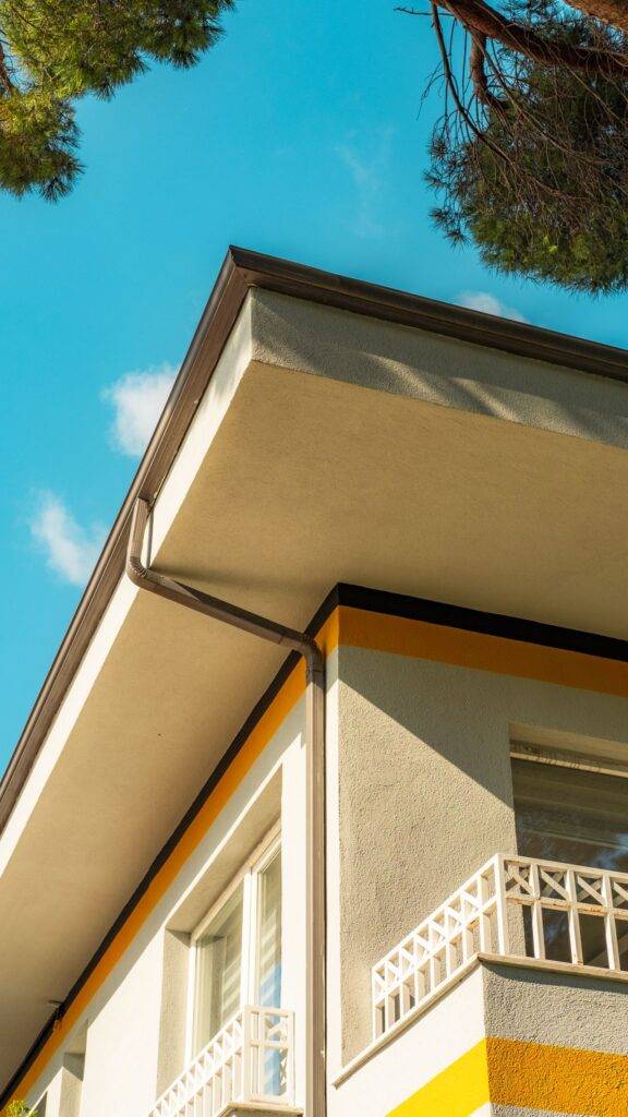Modern house exterior featuring balconies and a vibrant facade in Istanbul, Turkey